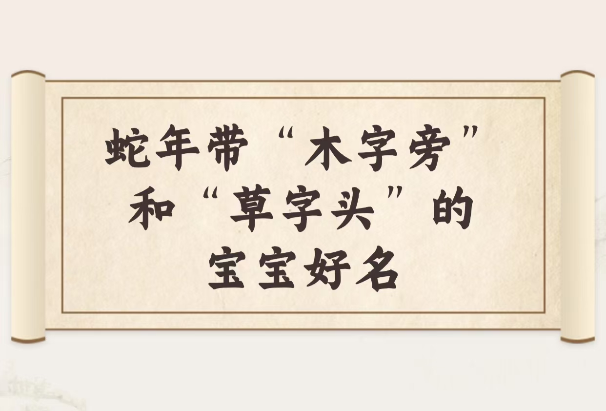 蛇年带“木字旁”和“草字头”的宝宝好名