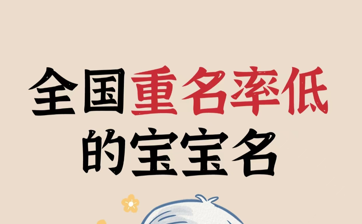 全国重名率低的宝宝名