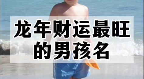 龙年财运最旺的男孩名