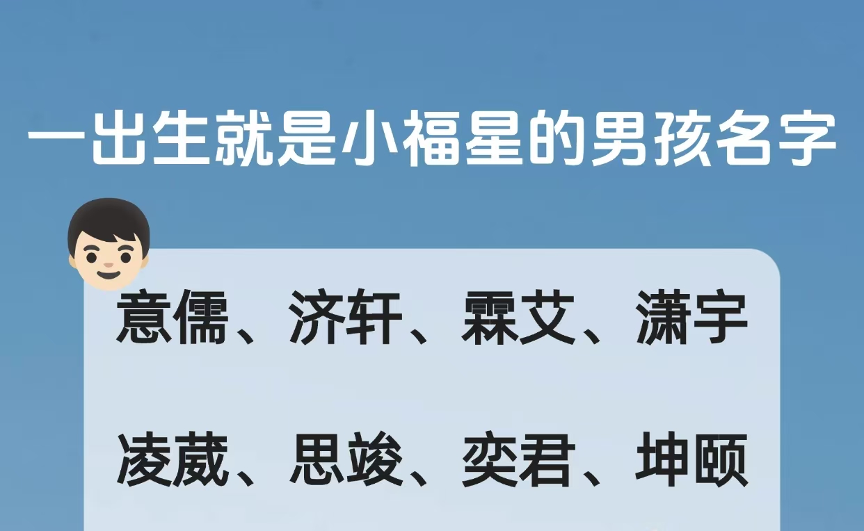 一出生就是小福星的宝宝名字