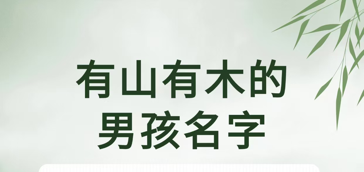 有山有木的男孩名字